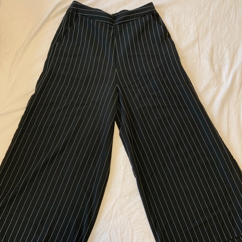 SHINESTAR Black Striped Culottes | Women’s S